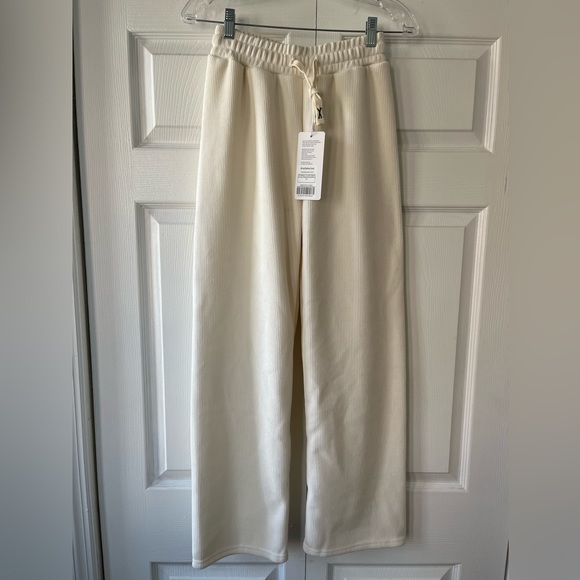 Pants - New with Tags: Cream Corduroy Drawstring Waist with Fleece Lining
